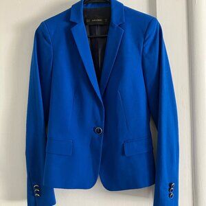 Cobalt Blue Fitted Blazer by ZARA